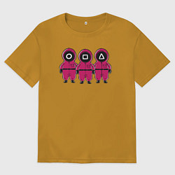 Футболка оверсайз мужская Три охранника, цвет: горчичный