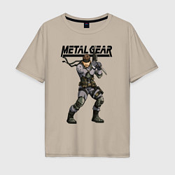 Футболка оверсайз мужская Snake Solid soldier, цвет: миндальный