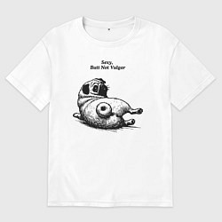 Футболка оверсайз мужская Мопс Валентин, цвет: белый