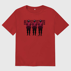 Футболка оверсайз мужская Три солдата, цвет: красный