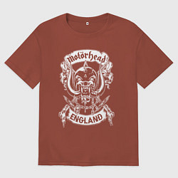 Футболка оверсайз мужская Моторхед - англия, цвет: кирпичный