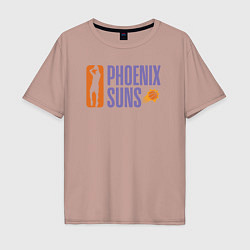 Футболка оверсайз мужская Phoenix Suns play, цвет: пыльно-розовый