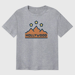Футболка оверсайз мужская Hollywood stars, цвет: меланж