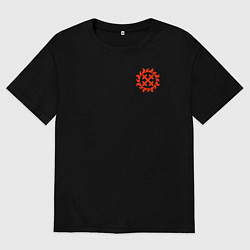 Футболка оверсайз мужская Символ богини Мары, цвет: черный