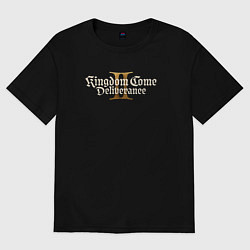 Футболка оверсайз мужская Kingdom Come Deliverance 2 logo, цвет: черный