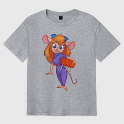 Футболка оверсайз мужская Rescue rangers - Gadget Hackwrench, цвет: меланж