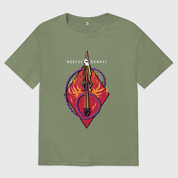 Футболка оверсайз мужская Mortal Kombat game, цвет: авокадо