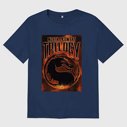 Футболка оверсайз мужская Mortal kombat trilogy, цвет: тёмно-синий