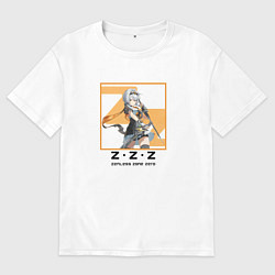 Футболка оверсайз мужская Солдат 0 Энби - Zenless Zone Zero, цвет: белый