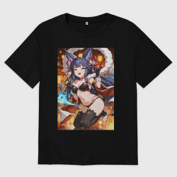 Футболка оверсайз мужская Yuel Yuri sexy Granblue Fantasy, цвет: черный