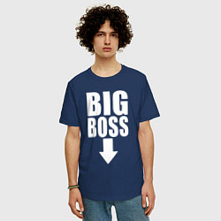 Футболка оверсайз мужская Big boss arrow, цвет: тёмно-синий — фото 2