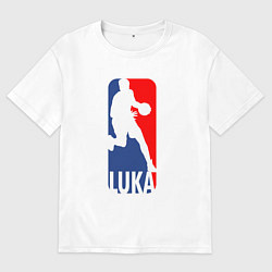 Футболка оверсайз мужская NBA Luka, цвет: белый