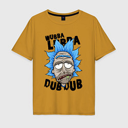 Футболка оверсайз мужская Drunk Rick, цвет: горчичный