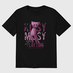 Футболка оверсайз мужская Кисси Мисси из Poppy Playtime, цвет: черный
