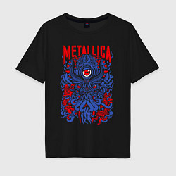 Футболка оверсайз мужская Metallica: octopus, цвет: черный