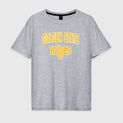 Футболка оверсайз мужская Golden State hoops, цвет: меланж