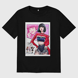 Футболка оверсайз мужская Blackpink - Lisa, цвет: черный