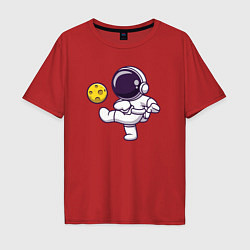 Футболка оверсайз мужская Moon football, цвет: красный