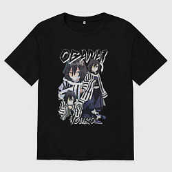 Футболка оверсайз мужская Клинок рассекающий демонов Obanai Iguro, цвет: черный