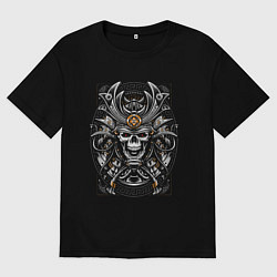 Футболка оверсайз мужская Самурай, цвет: черный