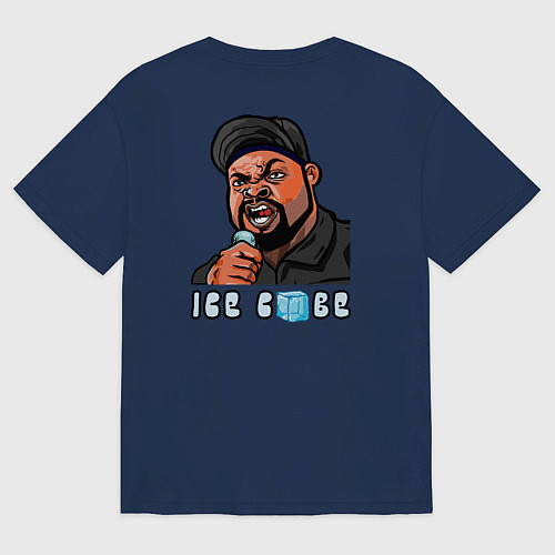 Мужская футболка оверсайз Icecube / Тёмно-синий – фото 2