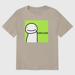 Футболка оверсайз мужская Dream boohoo cracker Minecraft, цвет: миндальный