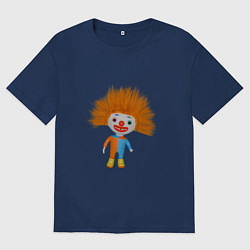 Футболка оверсайз мужская Рыжеволосый клоун, цвет: тёмно-синий