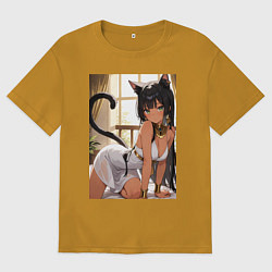 Футболка оверсайз мужская Сфинкс в древнем Египте, цвет: горчичный