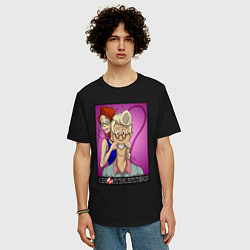Футболка оверсайз мужская Ghostbusters - Egon and Janine, цвет: черный — фото 2