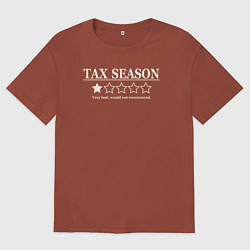 Футболка оверсайз мужская Налоговый сезон бухгалтер, цвет: кирпичный