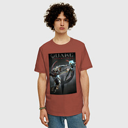 Футболка оверсайз мужская Quake champions - NYX and Sorlag, цвет: кирпичный — фото 2