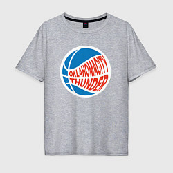Футболка оверсайз мужская Oklahoma Thunder, цвет: меланж