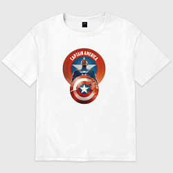 Футболка оверсайз мужская Captain America: Brave New World, цвет: белый