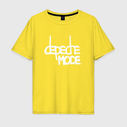 Футболка оверсайз мужская Depeche Mode - exciter logo, цвет: желтый