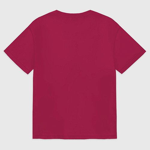 Мужская футболка оверсайз Woman Africa / Маджента – фото 2