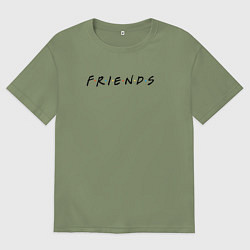 Футболка оверсайз мужская Friends, цвет: авокадо