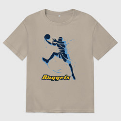 Футболка оверсайз мужская Nuggets baller, цвет: миндальный