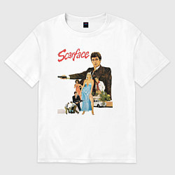 Футболка оверсайз мужская Scarface: Герои фильма, цвет: белый