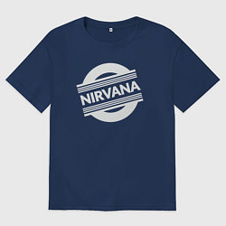 Футболка оверсайз мужская Rock Nirvana, цвет: тёмно-синий