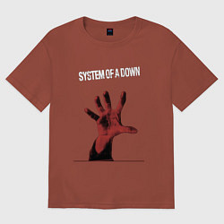 Футболка оверсайз мужская System of a Down toxicity, цвет: кирпичный