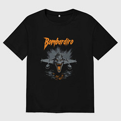 Футболка оверсайз мужская Стальной Бомбардиро крокодило, цвет: черный