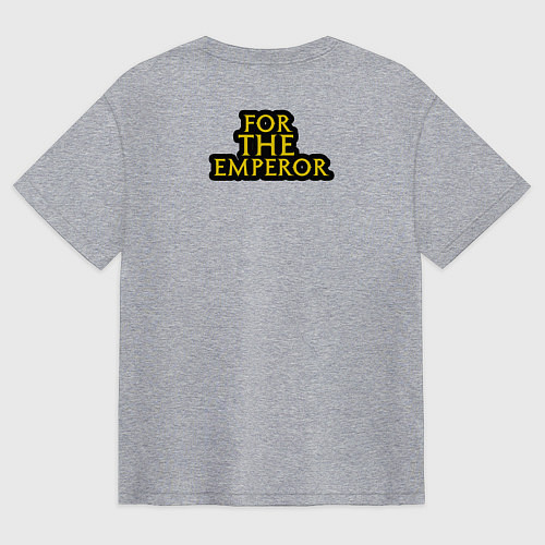 Мужская футболка оверсайз За императора Warhammer 40k / Меланж – фото 2
