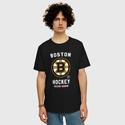 Футболка оверсайз мужская Boston Bruins team NHL, цвет: черный — фото 2