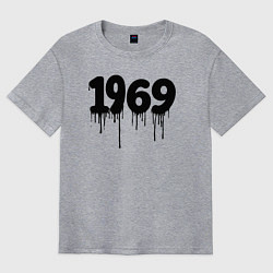 Футболка оверсайз мужская Капающий 1969, цвет: меланж