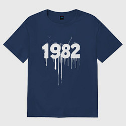 Футболка оверсайз мужская Капающий 1982, цвет: тёмно-синий