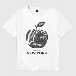 Футболка оверсайз мужская The city - New York, цвет: белый