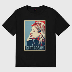 Футболка оверсайз мужская Kurt Cobain - Nirvana, цвет: черный