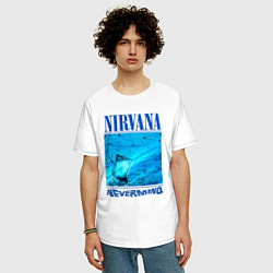 Футболка оверсайз мужская Nirvana nevermaind woter, цвет: белый — фото 2