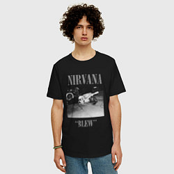 Футболка оверсайз мужская Nirvana blew, цвет: черный — фото 2
