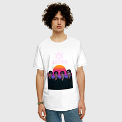 Футболка оверсайз мужская Astro retro, цвет: белый — фото 2